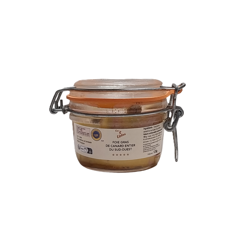 FOIE GRAS DE CANARD ENTIER I.G.P SUD OUEST 125g
