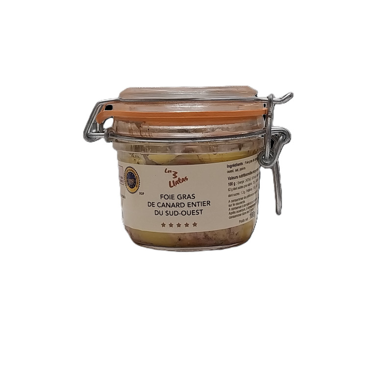 FOIE GRAS DE CANARD ENTIERI.G.P SUD OUEST 180g