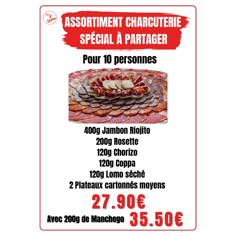 Assortiment charcuterie spécial 10 convives