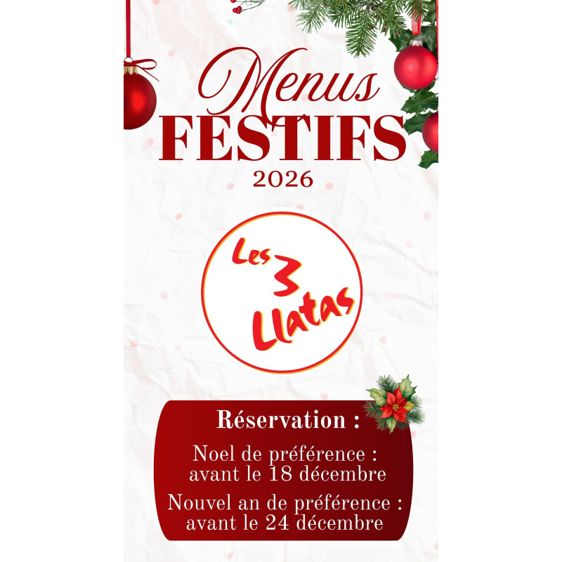 Menu Noel et Nouvel an 30.90 €