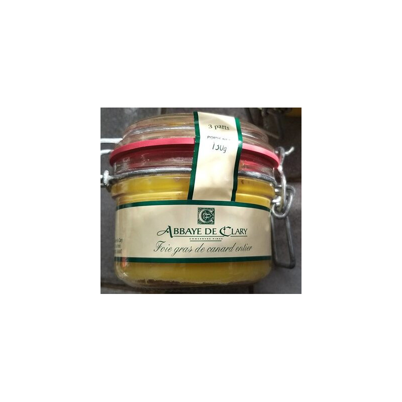 FOIE GRAS DE CANARD ENTIER 130g  "ABBAYE DE CLARY"